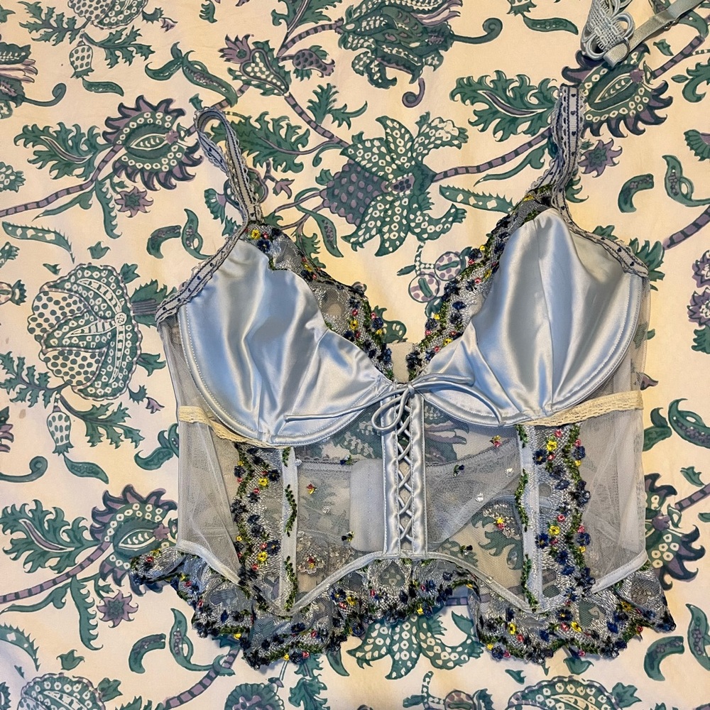 For Love and Lemons Satin and Lace Bustier